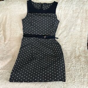 TOMMY HILFIGER | Polka Dot Sleeveless Sheath Dresses for Women with belt